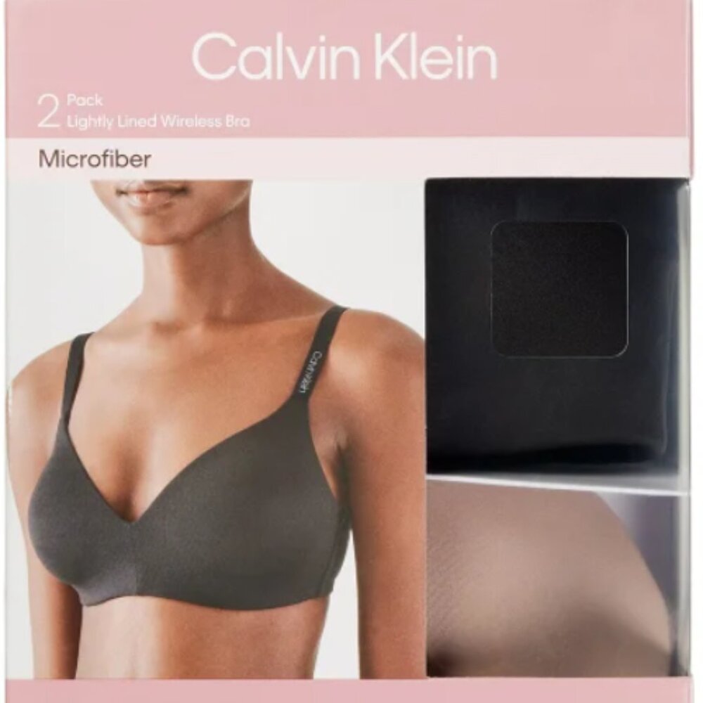 New Calvin Klein Women's Wirefree Bra, 2-pack